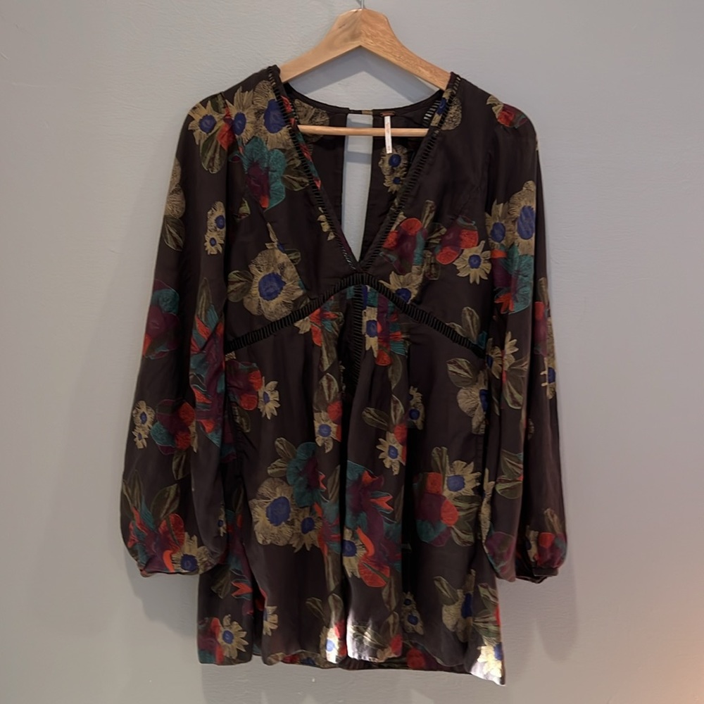 Free People Strawberry Fields Boho Floral Tunic Dress - Picture 2 of 9